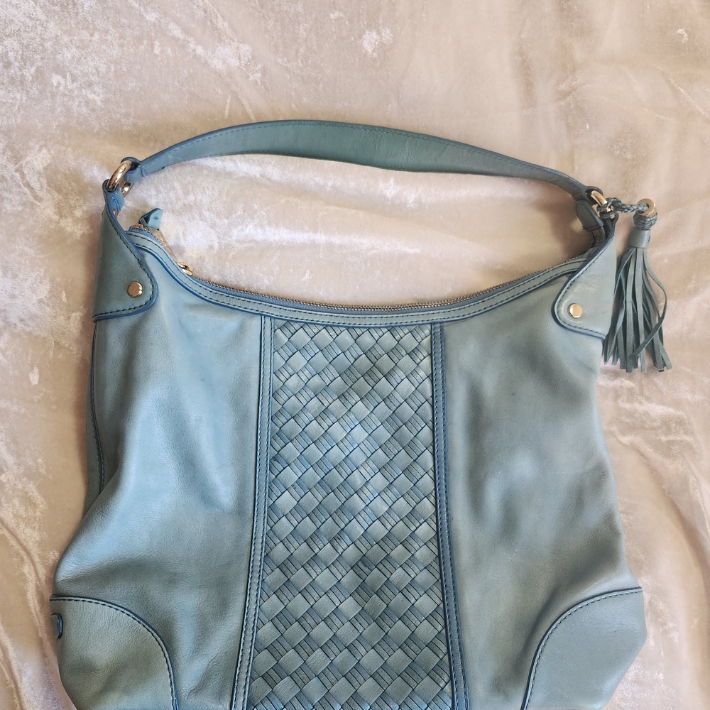 Cole Hann Blue Leather Handbag